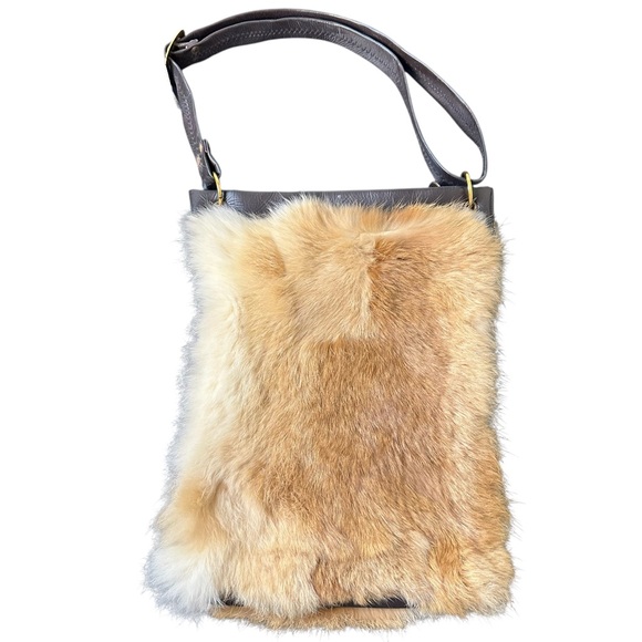 Real Brown Fur Shoulder Bag Handmade with pelts - Picture 2 of 8